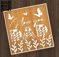 Father’s Day E0019346 file cdr and dxf free vector download for laser cut