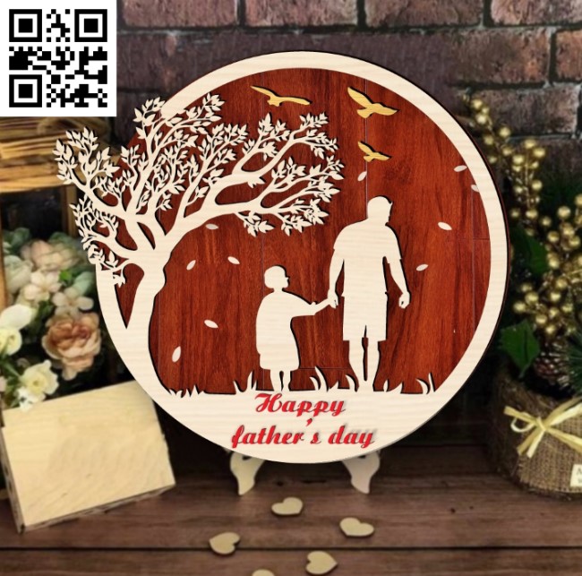 Father’s day E0019353 file cdr and dxf free vector download for laser cut