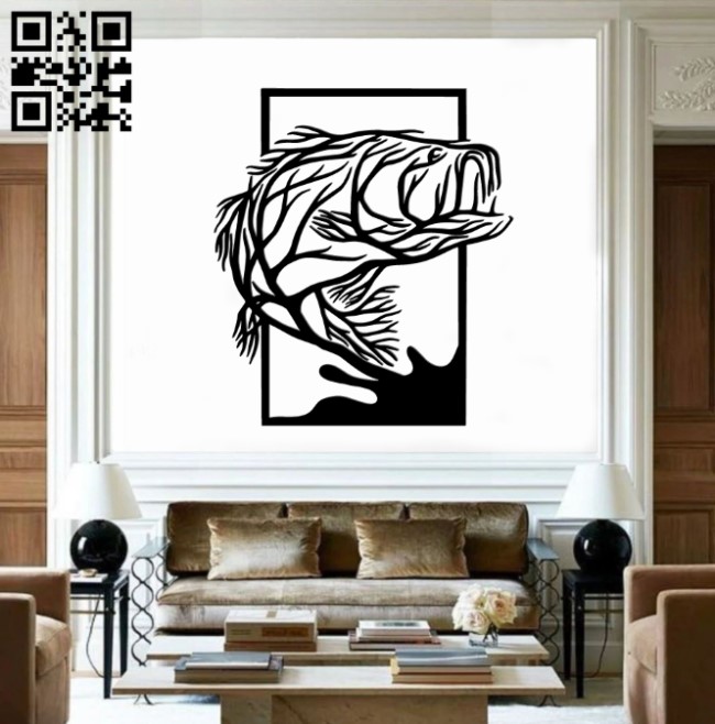 Fish wall decor E0019204 file cdr and dxf free vector download for Laser cut plasma
