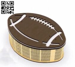 Football ball gift box E0019392 file cdr and dxf free vector download for laser cut