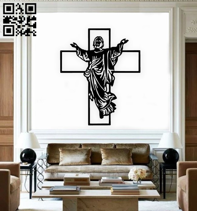 Jesus wall decor E0019209 file cdr and dxf free vector download for Laser cut plasma