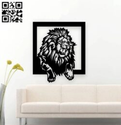 Lion wall decor E0019296 file cdr and dxf free vector download for laser cut plasma