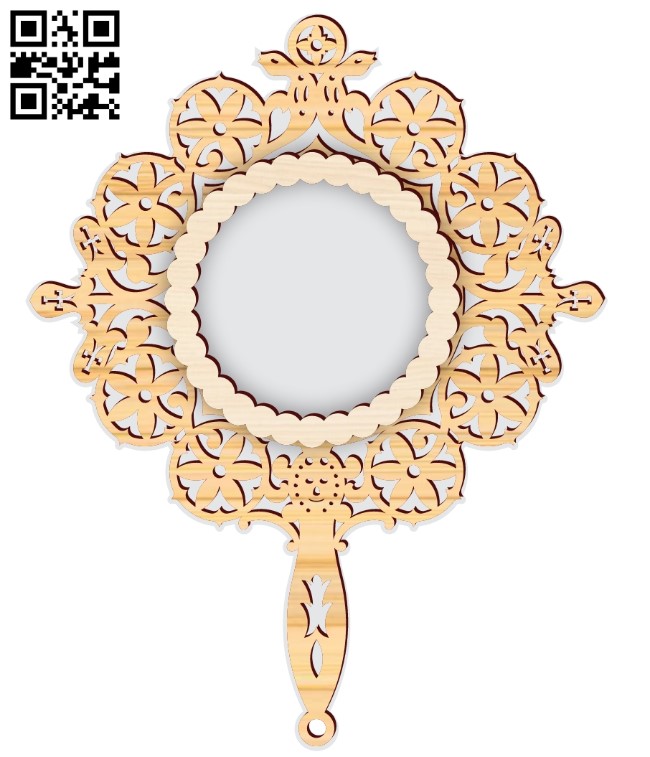 Mirror E0019197 file cdr and dxf free vector download for Laser cut