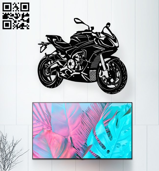 Motorcycle E0019359 file cdr and dxf free vector download for laser cut plasma