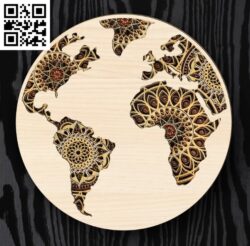 Multilayer globe E0019229 file cdr and dxf free vector download for Laser cut