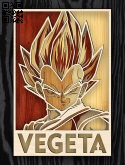 Multilayer songoku E0019375 file cdr and dxf free vector download for laser cut