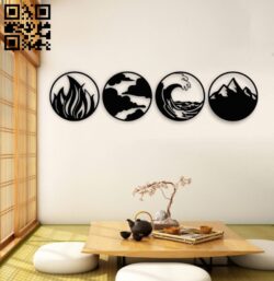 Natural wall decor E001933 file cdr and dxf free vector download for Laser cut plasma