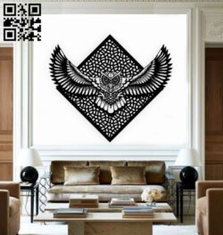 Owl wall decor E0019263 file cdr and dxf free vector download for laser cut plasma