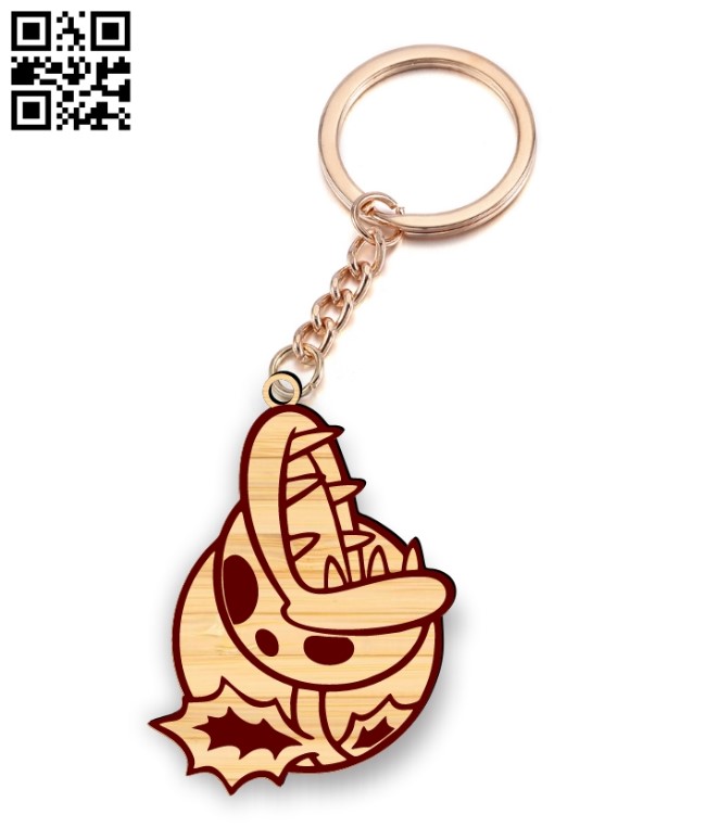 Piranha plant keychain E0019285 file cdr and dxf free vector download for laser cut