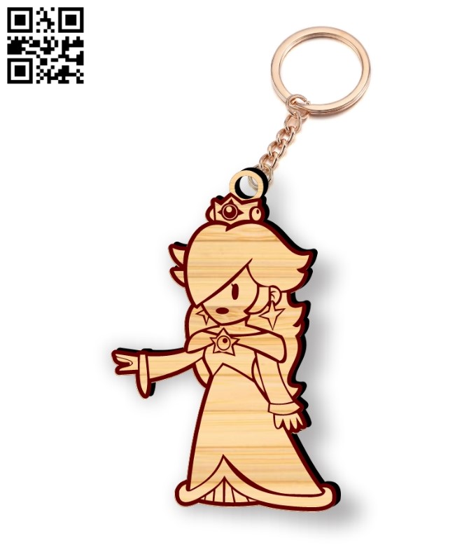 Rosalina keychain E0019286 file cdr and dxf free vector download for laser cut