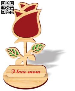 Rose for mom E0019267 file cdr and dxf free vector download for laser cut