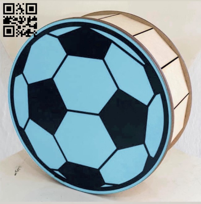 Soccer ball box E0019366 file cdr and dxf free vector download for laser cut