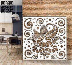 Square decoration E0019362 file cdr and dxf free vector download for laser cut plasma
