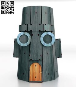 Squidward House E0019222 file cdr and dxf free vector download for Laser cut