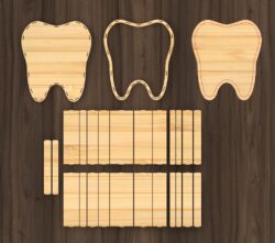 Tooth shaped box E0019394 file cdr and dxf free vector download for laser cut