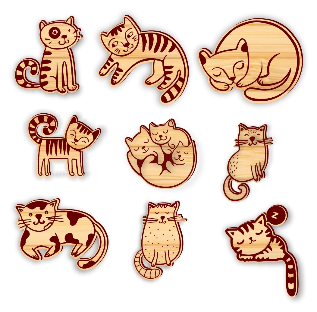 Cat E0019502 file cdr and dxf free vector download for laser cut