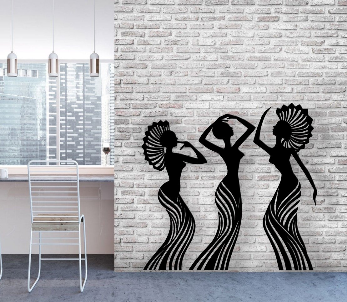 Dancing wall decor E0019413 free vector download for laser cut plasma