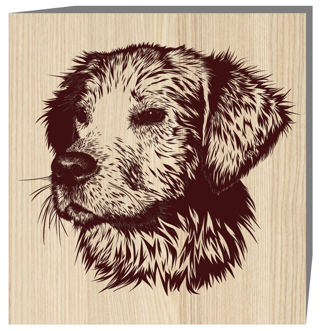 Dog head E0019580 file cdr and dxf free vector download for laser engraving machine