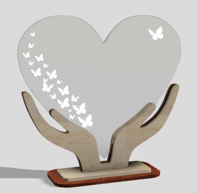 Heart stand E0019542 file cdr and dxf free vector download for laser cut