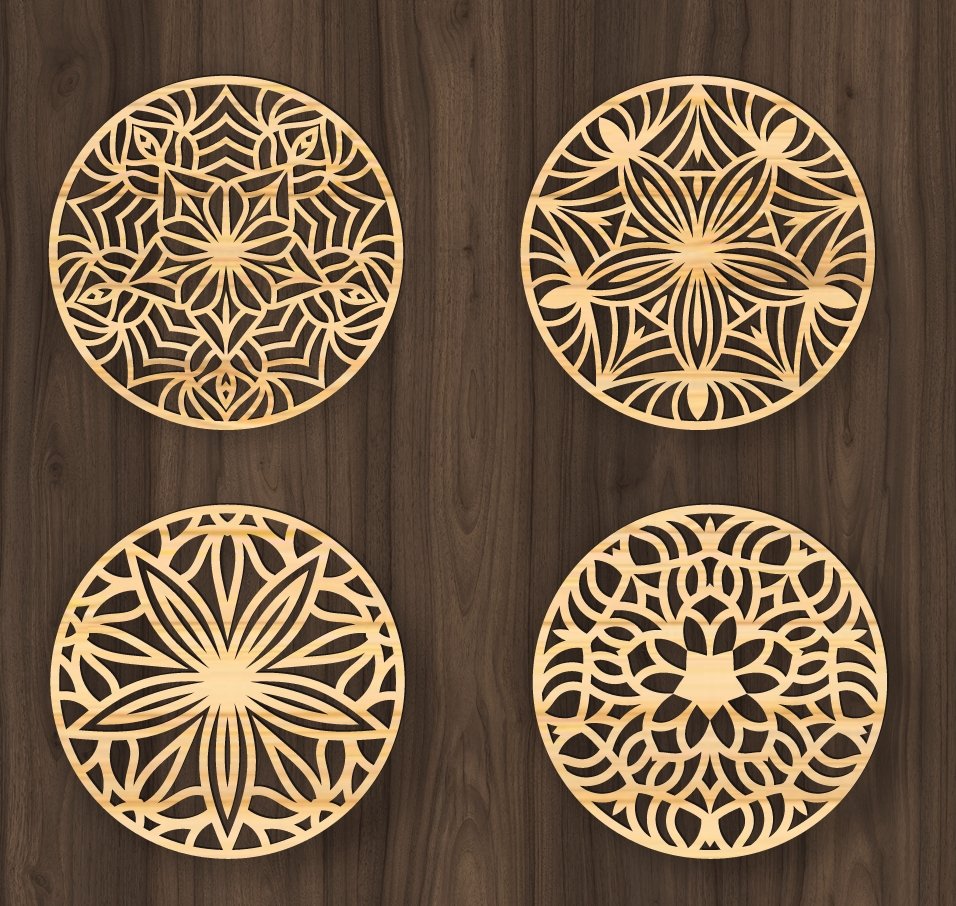 Mandala E0019549 file cdr and dxf free vector download for laser cut