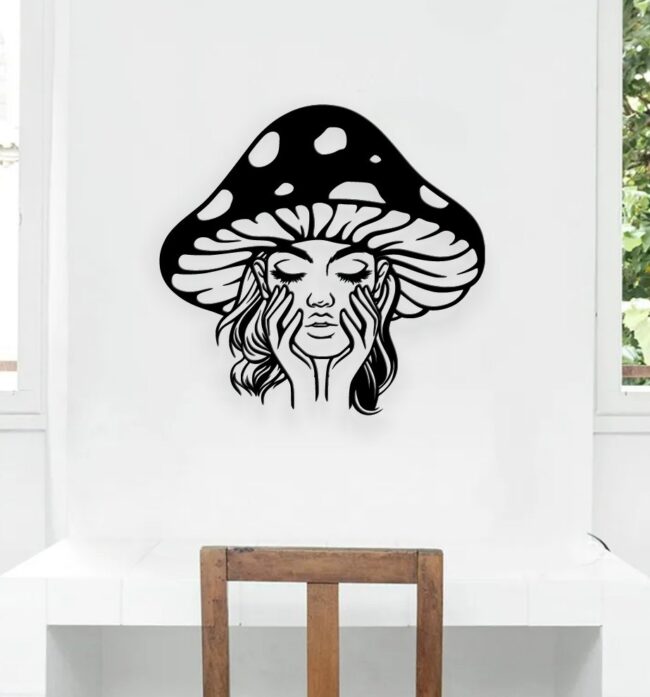 Mushroom lady E0019447 file cdr and dxf free vector download for laser cut