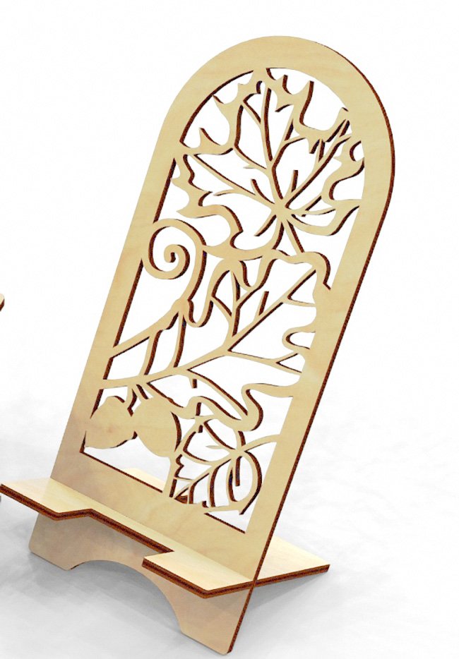 Phone stand E0019568 file cdr and dxf free vector download for laser cut