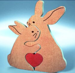 Rabbit family E0019562 file cdr and dxf free vector download for laser cut
