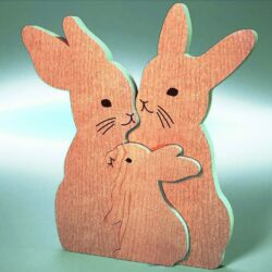 Rabbit family E0019563 file cdr and dxf free vector download for laser cut