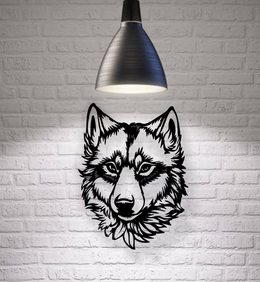 Wolf head E0019577 file cdr and dxf free vector download for laser cut plasma