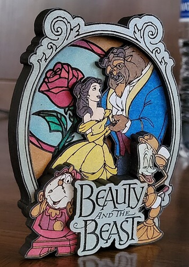 Beauty and the Beast E0019701 file cdr and dxf free vector download for laser cut