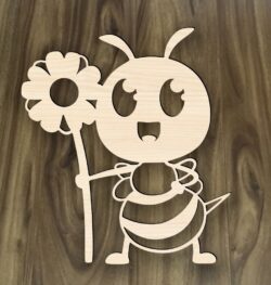 Bee E0019595 file cdr and dxf free vector download for laser cut