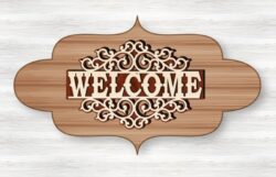 Design Welcome CU0000520 file cdr and dxf free vector download for laser cut plasma