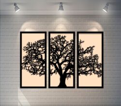 Design tree on the wall CU0000532 file cdr and dxf free vector download for laser cut plasma