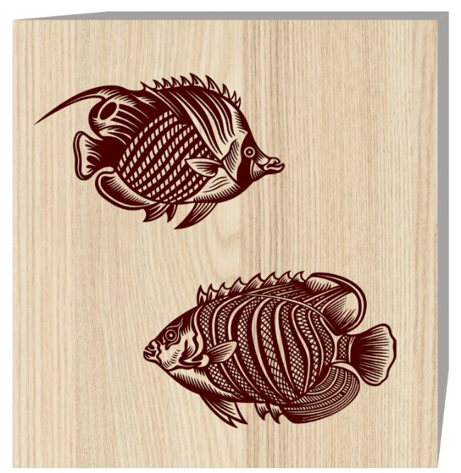 Fish E0019716 file cdr and dxf free vector download for laser engraving machine