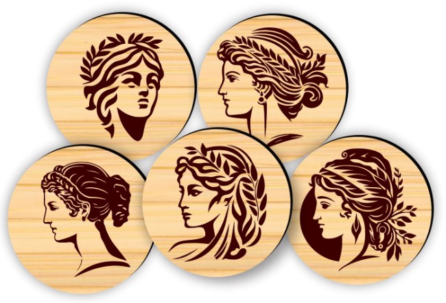 Greek women E0019686 file cdr and dxf free vector download for laser engraving machine