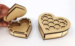 Heart box E0019708 file cdr and dxf free vector download for laser cut