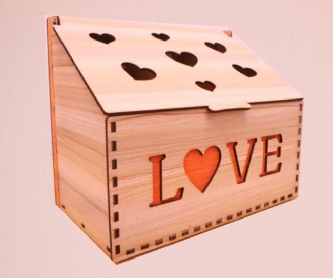 Love box CU0000540 file cdr and dxf free vector download for laser cut plasma