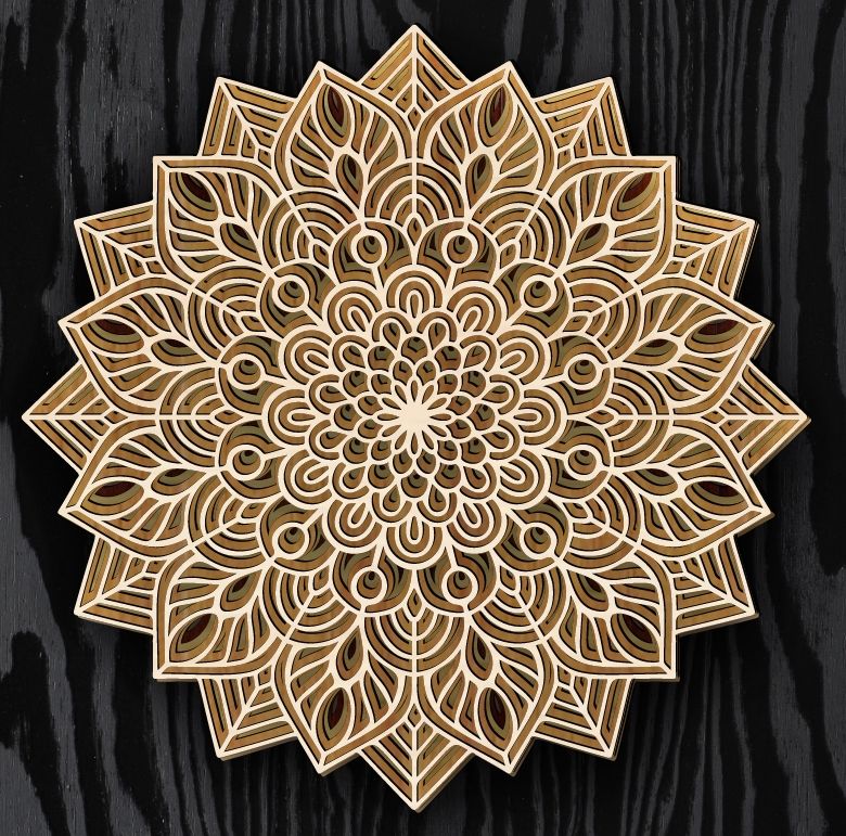 Multilayer Mandala E0019628 file cdr and dxf free vector download for laser cut
