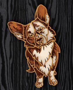 Multilayer dog E0019623 file cdr and dxf free vector download for laser cut