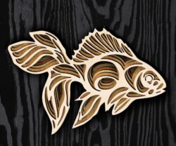 Multilayer fish E0019619 file cdr and dxf free vector download for laser cut