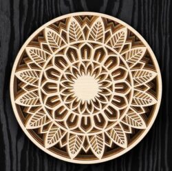 Multilayer mandala E0019606 file cdr and dxf free vector download for laser cut