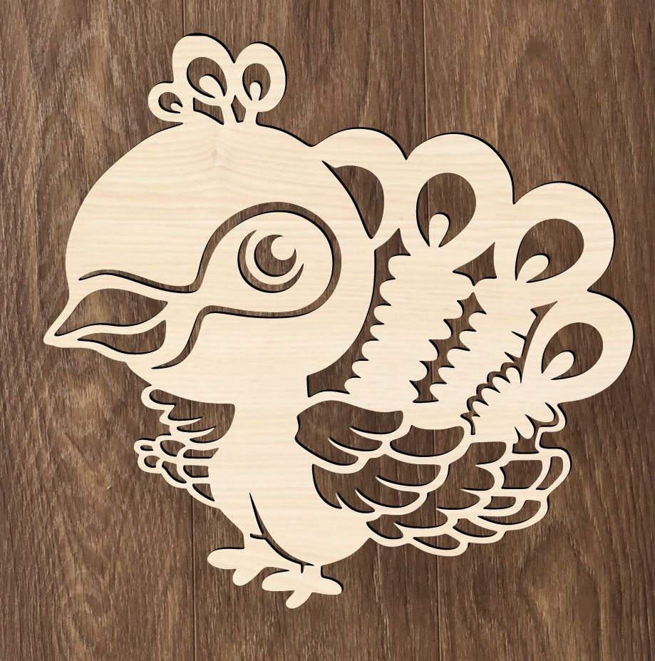 Peacock E0019596 file cdr and dxf free vector download for laser cut