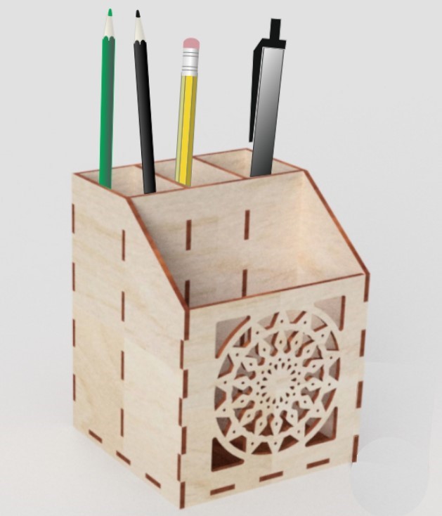 Pen holder CU0000538 file cdr and dxf free vector download for laser cut plasma