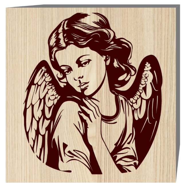 Angel E0019789 file cdr and dxf free vector download for laser engraving machine