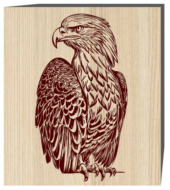 Eagle E0019758 file cdr and dxf free vector download for laser engraving machine
