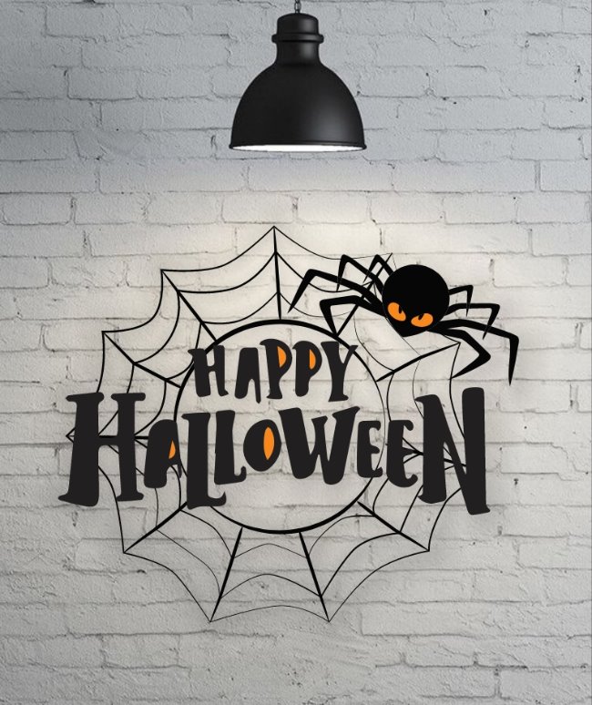 Halloween cobweb E0019836 file cdr and dxf free vector download for laser cut