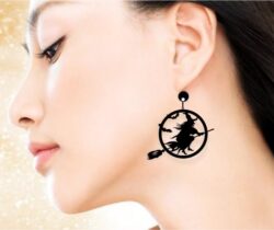 Halloween earring E0019801 file cdr and dxf free vector download for laser cut