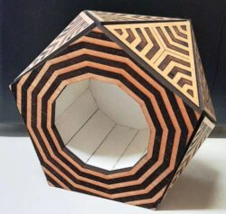 Icosahedron box E0019732 file cdr and dxf free vector download for laser cut