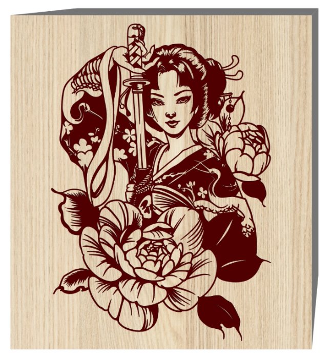 Japanese women E0019755 file cdr and dxf free vector download for laser engraving machine