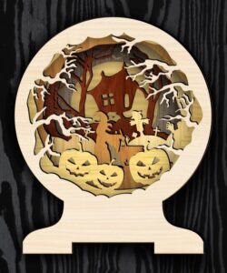 Layered Halloween E0019858 file cdr and dxf free vector download for laser cut